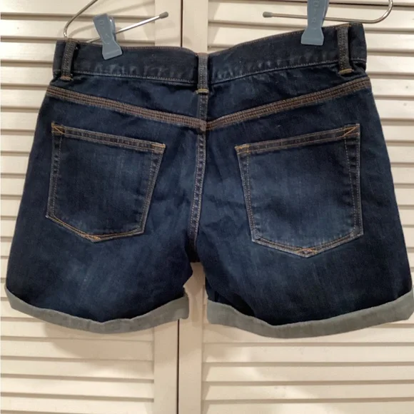 GAP Denim Shorts Roll Cuff Boyfriend Jean Shorts 24 Y2K - Picture 2 of 10